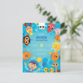 Super eenvoudige karakter Confetti Verjaardag Briefkaart (Staand voorkant)