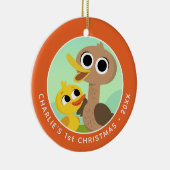 Super eenvoudige liedjes | 5 kleine eendjes 1e ker keramisch ornament (Rechts)