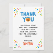 Super Eenvoudige Noodle & Pals Confetti 1e Verjaar Bedankkaart (Voorkant)