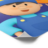 Super eenvoudige personages feestelijke verjaardag poster (Hoek)