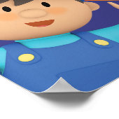 Super eenvoudige personages feestelijke verjaardag poster (Hoek)