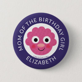 Super eenvoudige personages feestelijke verjaardag ronde button 5,7 cm