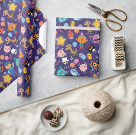 Super eenvoudige tekens Verjaardagspatroon Cadeaupapier