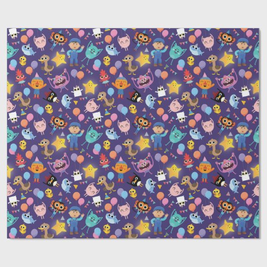 Super eenvoudige tekens Verjaardagspatroon Cadeaupapier (Vlak)