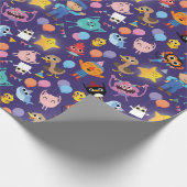 Super eenvoudige tekens Verjaardagspatroon Cadeaupapier (Hoek)