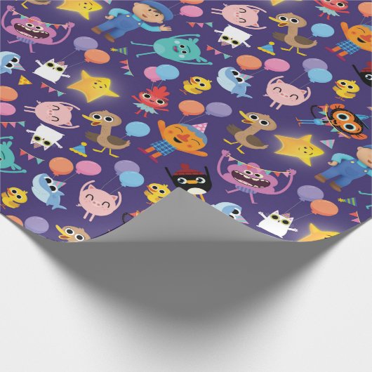 Super eenvoudige tekens Verjaardagspatroon Cadeaupapier (Hoek)