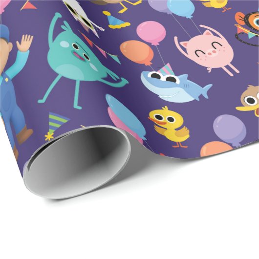 Super eenvoudige tekens Verjaardagspatroon Cadeaupapier (Rol Hoek)