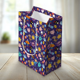 Super eenvoudige tekens Verjaardagspatroon Medium Cadeauzakje