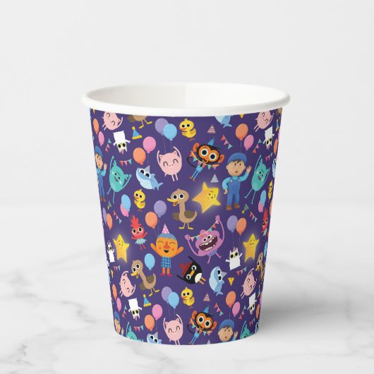 Super eenvoudige tekens Verjaardagspatroon Papieren Bekers (Links)