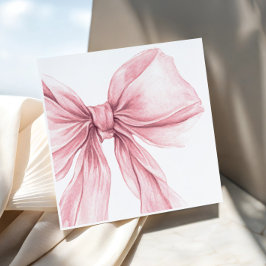 Super Elegant Blush Pink Bow Girl Verjaardag Servet