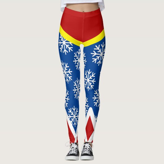SUPER ELF! Sneeuwvlokken Leggings (Voorkant)