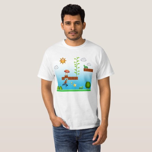 Super Emoji Bros! T-shirt (Voorkant volledig)