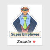 Super Employee cartoon Sticker (Vel)