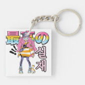 Super en Echt: Anime Straatmode Duo Sleutelhanger (Achterkant)