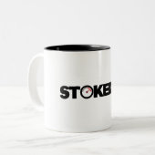 Super enthousiast tweekleurige koffiemok (Voorkant links)