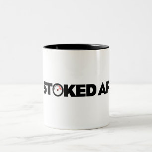 Super enthousiast tweekleurige koffiemok