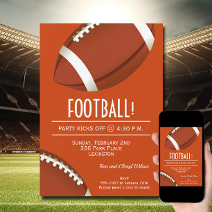 Super Fan Football Game Party Kaart