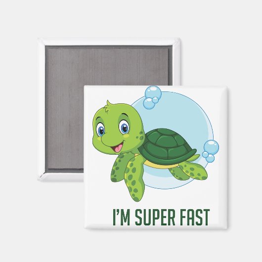 Super fast Turtle Magneet (Voorkant / Achterkant)