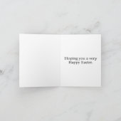 Super feestelijk gelukkig paasmandje feestdagen kaart (Binnen)