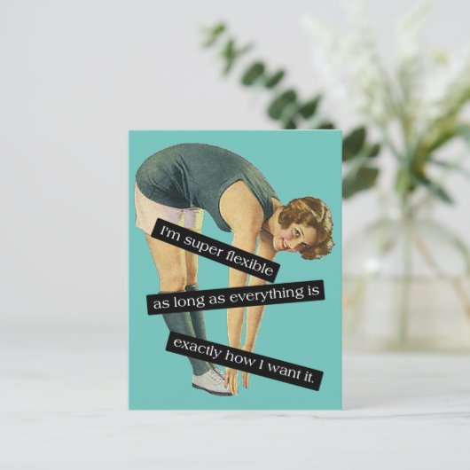 Super Flexible Funny Briefkaart (Staand voorkant)