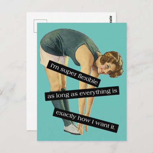 Super Flexible Funny  Briefkaart (Voorkant / Achterkant)