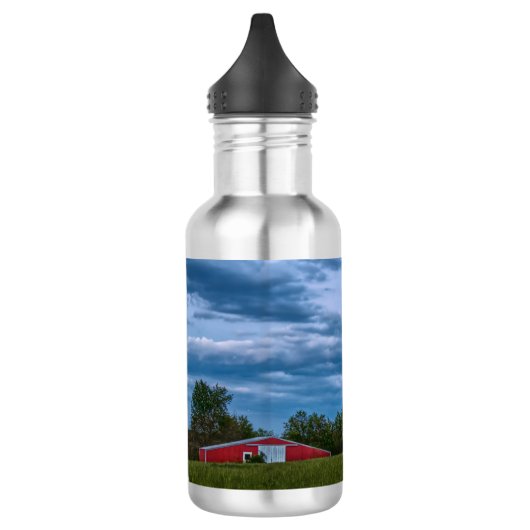 Super Flower Moon Over een Barn Water Flacon Waterfles (Links)