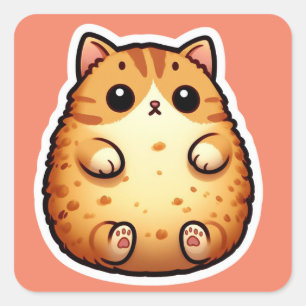 Super Fluffy Schattigee Cat Sticker voor Cat liefh