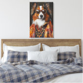 Super Fly Shetland Sheepdog | Sheltie Canvas Afdruk (Insitu (Slaapkamer))