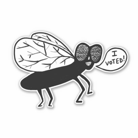 Super Fly zegt dat ik heb gestemd! Sticker (Voorkant)