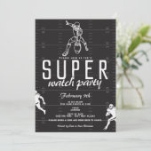 Super Football Game Day Sportkijkfeest Kaart (Staand voorkant)