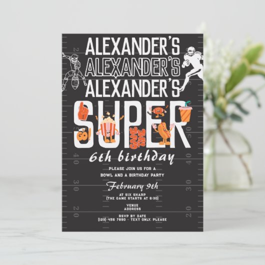 Super Football Game Sportverjaardagsfeestje Kaart (Staand voorkant)