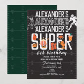 Super Football Game Sportverjaardagsfeestje Kaart (Voorkant / Achterkant)