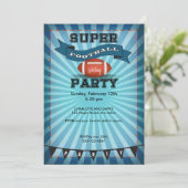 Super Football Game Watching Party Kaart (Staand voorkant)