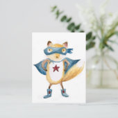Super Fox. Briefkaart (Staand voorkant)