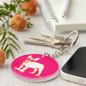 Super Franse Bulldog Sleutelhanger (Voorkant Rechts)