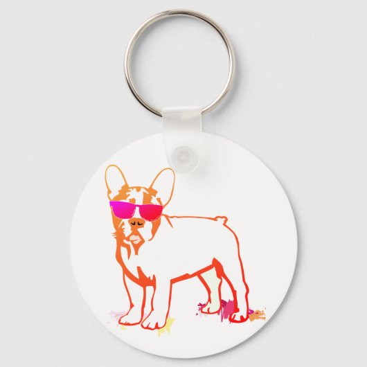 Super Franse Bulldog Sleutelhanger (Voorkant)