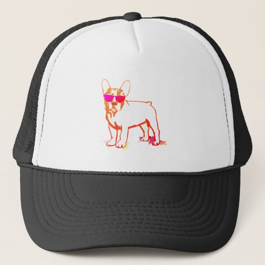 Super Franse Bulldog Trucker Pet (Voorkant)