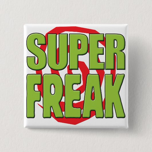 Super Freak G Vierkante Button 5,1 Cm (Voorkant)