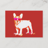 Super Frenchie Bulldog rood Visitekaartje (Voorkant)