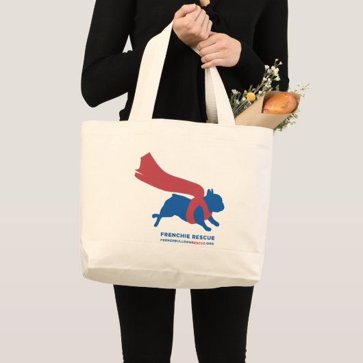 Super Frenchie Grote Tote Bag (Voorkant (product))