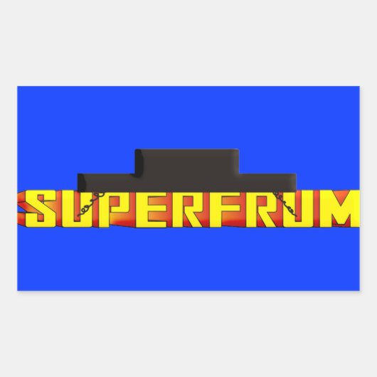 Super Frum Rechthoekige Sticker (Voorkant)