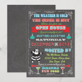 Super Fun Chalkboard - Eerste Kersthuis Kaart (Voorkant / Achterkant)