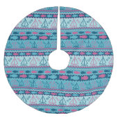 Super Fun Fish and Sailboat Pattern Kerstboom Rok (Voorkant)