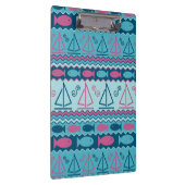 Super Fun Fish and Sailboat Pattern Klembord (Rechts)