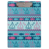 Super Fun Fish and Sailboat Pattern Klembord (Voorkant)