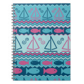 Super Fun Fish and Sailboat Pattern Notitieboek (Voorkant)