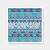 Super Fun Fish and Sailboat Pattern Servet (Voorkant)