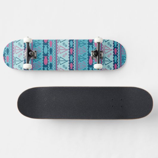 Super Fun Fish and Sailboat Pattern Skateboard (Horizontaal)