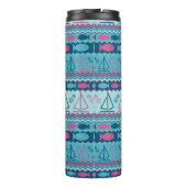 Super Fun Fish and Sailboat Pattern Thermosbeker (Achterkant)