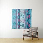 Super Fun Fish and Sailboat Pattern Wandkleed (In situ)